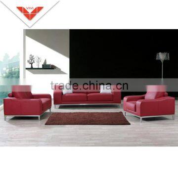 High quality R91 modern red leather sofa set