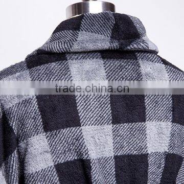 Top Quality Winter Bathrobe Men Vintage Royal Printed Flannel Robes Sleepwear Thickening Warm Bath Robe