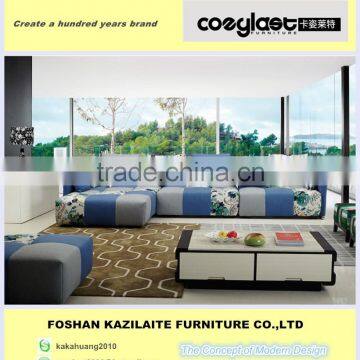 Fresh blue corner sofa