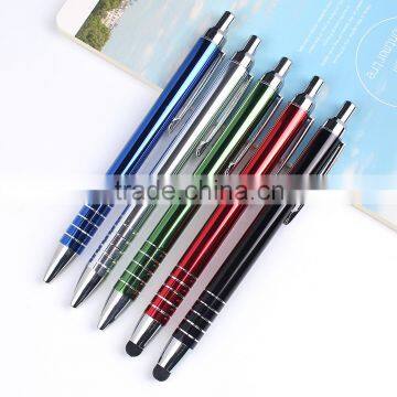 High quality promotional click action multi-funtion 2 in 1 plastic ball pen with stylus