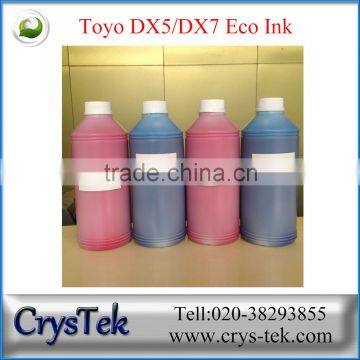 CRYSTEK Original Toyo eco solvent ink for DX5/DX7 printhead machine in low price