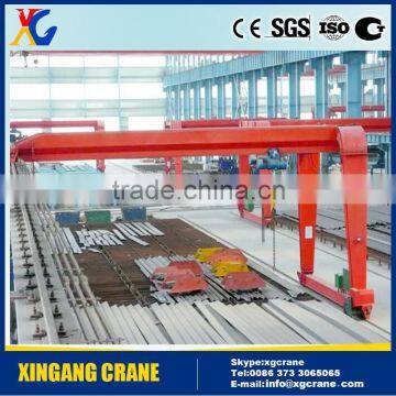 Small Single Girder Semi Gantry Crane With Electric Hoist