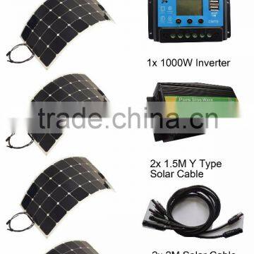 Flexible solar panel DIY solar power system