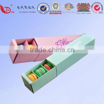 wholesale food grade white paperboard macron cake box,food packaging box