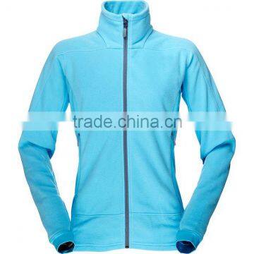 Blue outerwear micro fleece jacket women