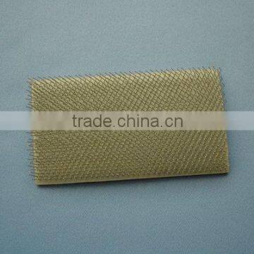 File brush with steel wire on plastic cloth