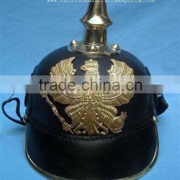 leather german helmet