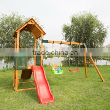 wooden house swing sets TYS-S03