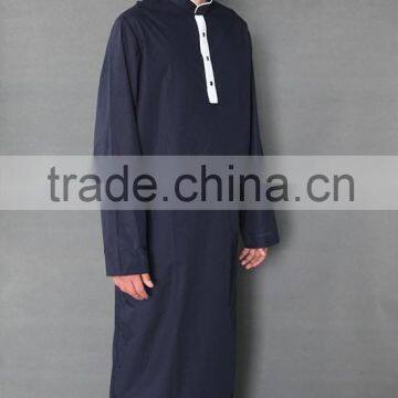2016 Autumn Winter Muslim Black Abaya/ Turkish Jilbabs/ Thobe/ Islamic Dubai Arabe Long Dress for Men