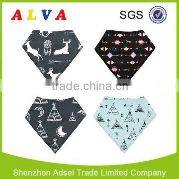 2016 Alva New Pattern Customized 2 Snaps Cotton Baby Bandana Bibs                        
                                                Quality Choice