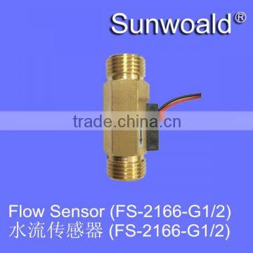 DN15 G1/2" rate 1~30L/min Hall liquid water Brass flow sensor meter for water heater