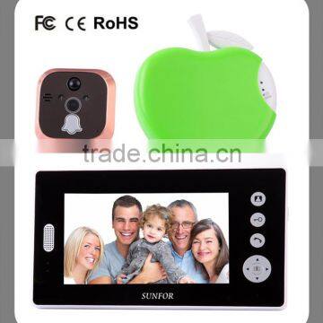 2.4G 7" TFT LCD Intercom Doorbell Wireless Video Door Phone