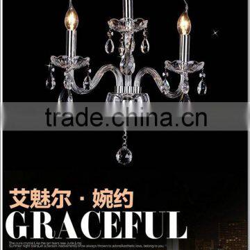 Free Shipping Classic Crystal Wall Sconces Light Glass Wall Bracket with 3 candle light