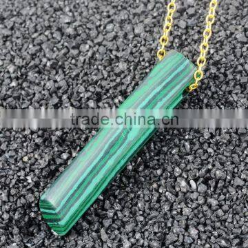 Popular Turquoise Stone stick gemstone pendant necklace Natural Stone Necklaces For Women