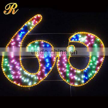 Multi color 60th party decorations light