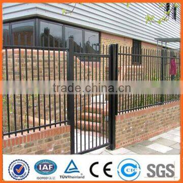 2016 high security elctro galvanized + Powder Coated double bar iron fence