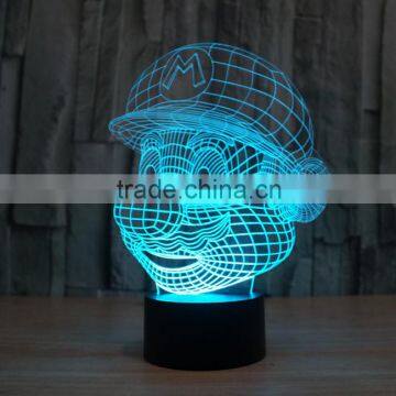 Newest 3D LED Night Light Colorful Gradient Atmosphere Lamp Novelty Lighting Lamp bulk promotional gift for kids