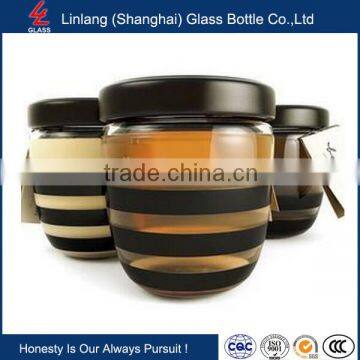 Industrial Use and Screw Cap Sealing Type 250ml round glass jars for honey