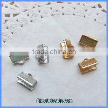 Wholesale Hot Iron 10mm Ribbon Crimp Ends For Jewelry (2000 Pcs/Pack) JF-RE10mm