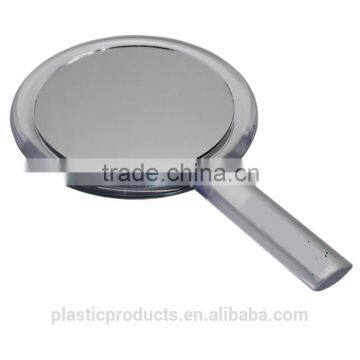 plastic high quality Round hand held make up mirror