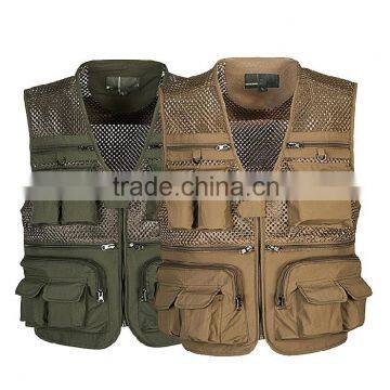 custom mens summer outdoor ultraviolet-proof breathable quick dry mesh fishing vest