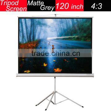 factory direction matte grey tripod stand 120inch projection screen tv