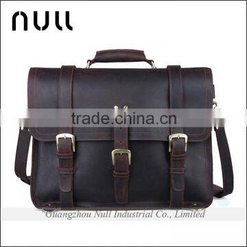 Mens Genuine Leather Messenger Bag Briefcase photo-4