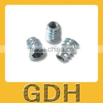 Zinc alloy ,Flat head,furniture insert nut