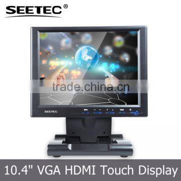 4-wire resistive touch suitable display 10.4 inch computer monitor for VGA VCD DVD and GPS system