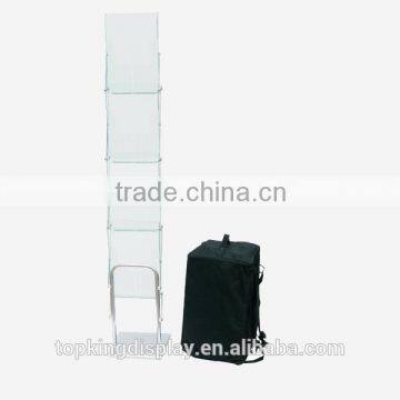 High Quality Protable Acrylic/ABS Literature Stand Fast Assemble Brochure Holder Display Stands