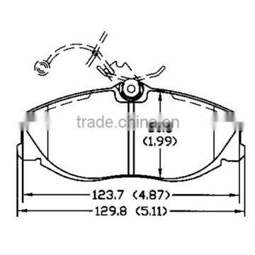 discount brake D1221 4251.43 for Peugeot Renault fronts napa brake pads