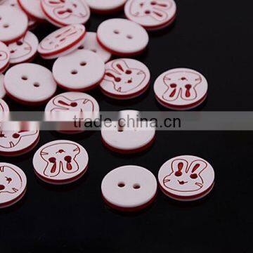 Small Cute 2-holes Plastic Buttons for Baby Knitting(X-BUTT-A011-20L-010)