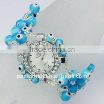 Fashionable Millefiori Glass Wristwatch Jewelry Bangle Bracelets(BJEW-Q015-2)