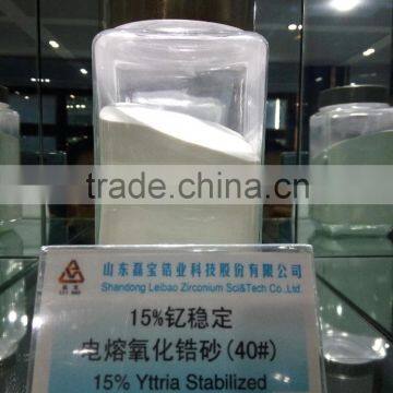 2016 Hot Sale Fused Stability Zirconia sand powder Used as Chemical industry