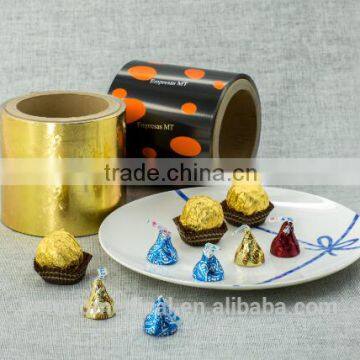 Food Use and Printed Treatment Pure Aluminium foil chocolate wrapping