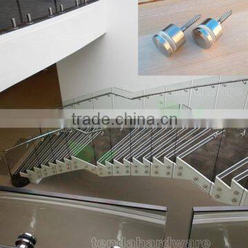 matt stainless steel standoffs glass railings frameless glass balustrades with top handrail