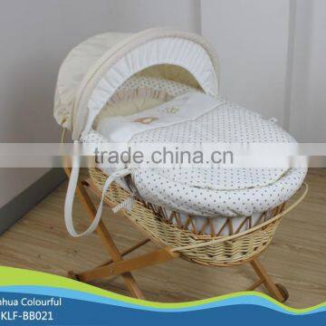 hand made cradle baby moses basket / moses basket set /maize basket/ bassinet,/ corn basket /with rocking stand BB021