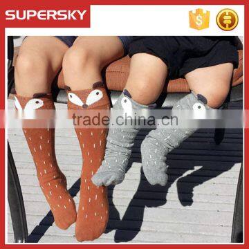 A-264 baby fox knee high socks kids knee high fox socks girl boot fox socks