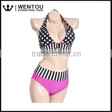 New Arrival Women Sexy Stripe Polka Dot Bikini Swimsuit