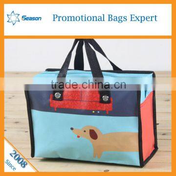 Cartoon Pictures Printing Foldable Recyclable PP woven Woven Shopping travel Bag women handbags