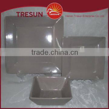 square and round shape color glazed 18pcs ceramic tableware/dinnerset/dinner ware made in China