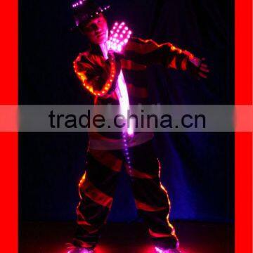 Programmable Radiant LED Michael Jackson Dance Costume With Hat, Gloves and Shoes
