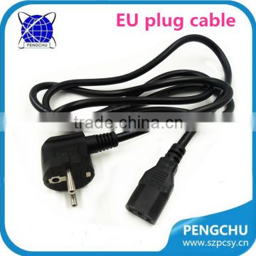 EURO plug power cable 0.75mm pure copper UL certified