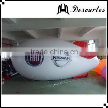 White custom made inflatable airship, self inflatable blimp helium balloon for sale