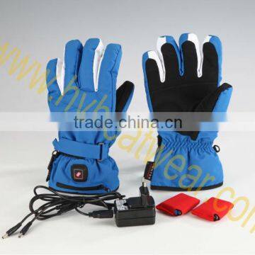 2014 Men Outdoor Ski and Snowboard Heated Gloves/ Rechargeable Battery Heated Ski Gloves