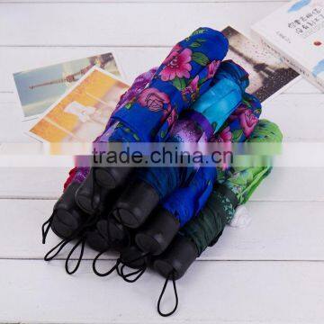 3 Sections Manual Open Foldable Compact Umbrella for Women                        
                                                Quality Choice