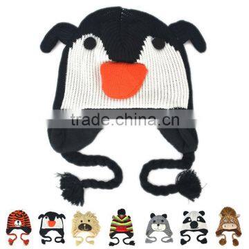 MZ3153 Fashion Baby animal modeling Winter Warm Knitted Crochet Beanie Hats Cap