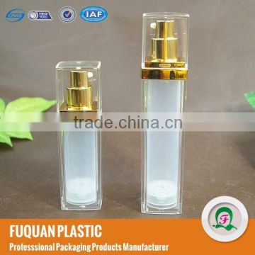 Acrylic rectangle airless cosmetic water bottles 30ml