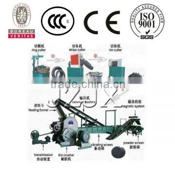 Wase recycling ruck tire sidewall cutting machine