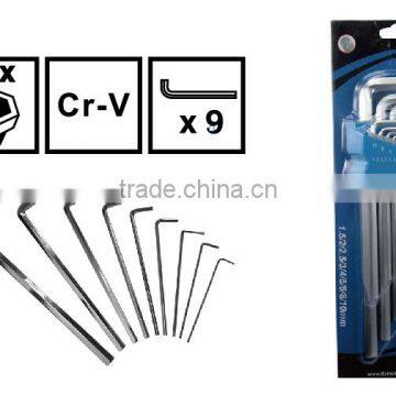 9 PCS Universal Use Cr-v Hex Key for Sale